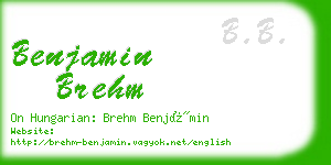 benjamin brehm business card